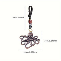 Vintage Alloy Octopus Keychain Pendant Gift For Men Women