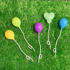 Love Simulation Balloon Sticks Colorful Heart Shaped Balloons with Ribbon
