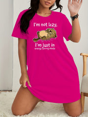  Cat Print Tee Nightdress