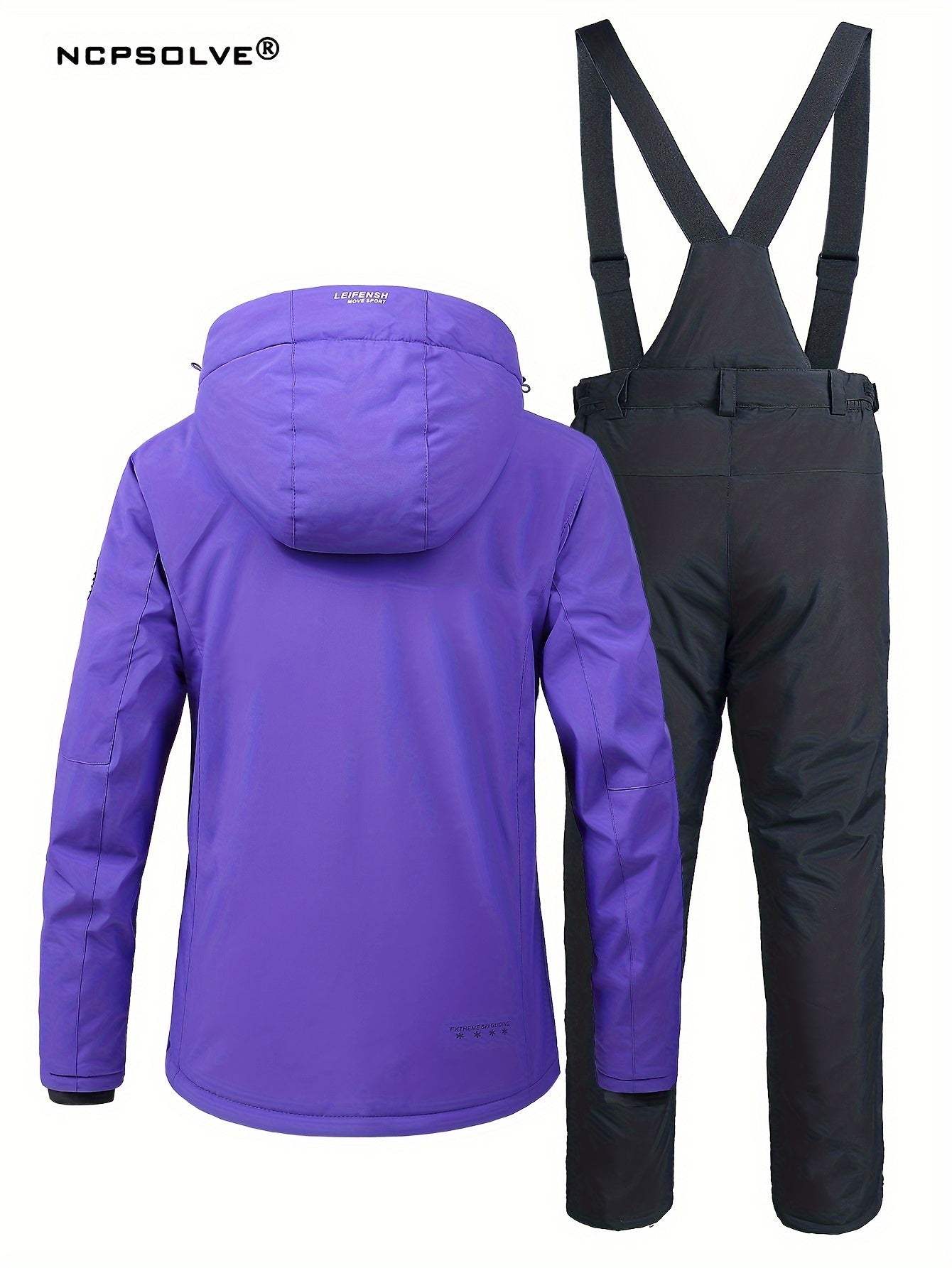 Windproof Ski Set Hooded Jacket & Trouser Women's Activewear