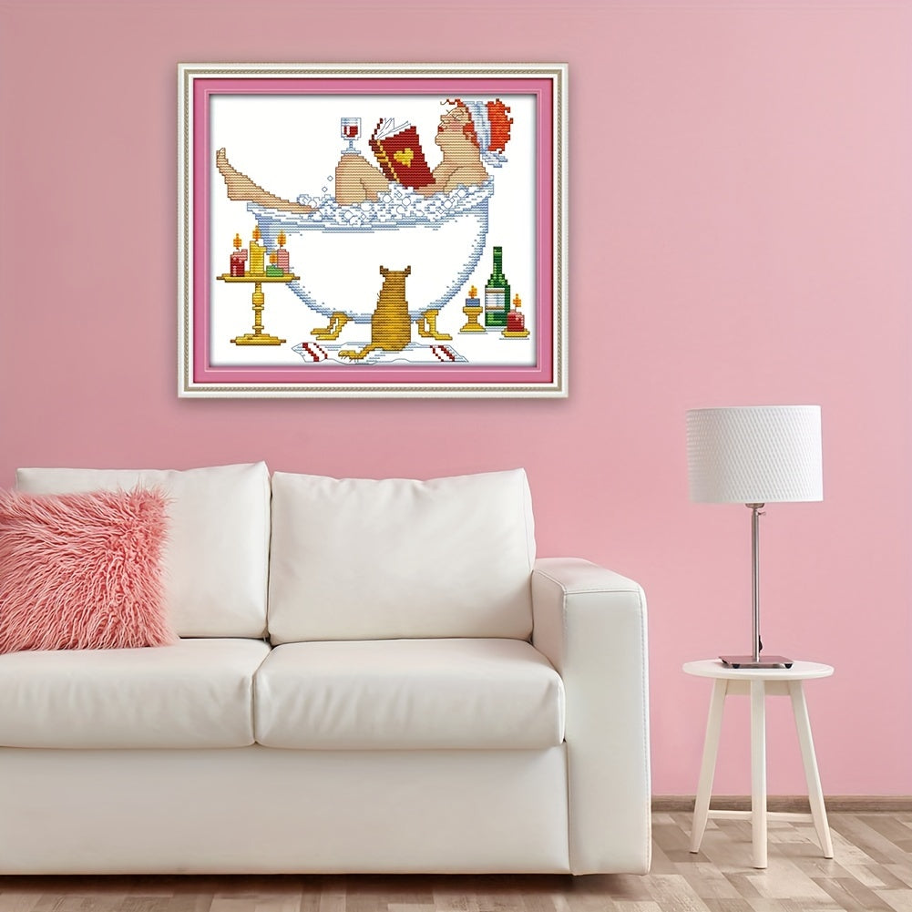 DIY Showering Beauty Cross Stitch Kit 14CT Needlework