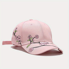 Plum Blossom Embroidery Baseball Cap