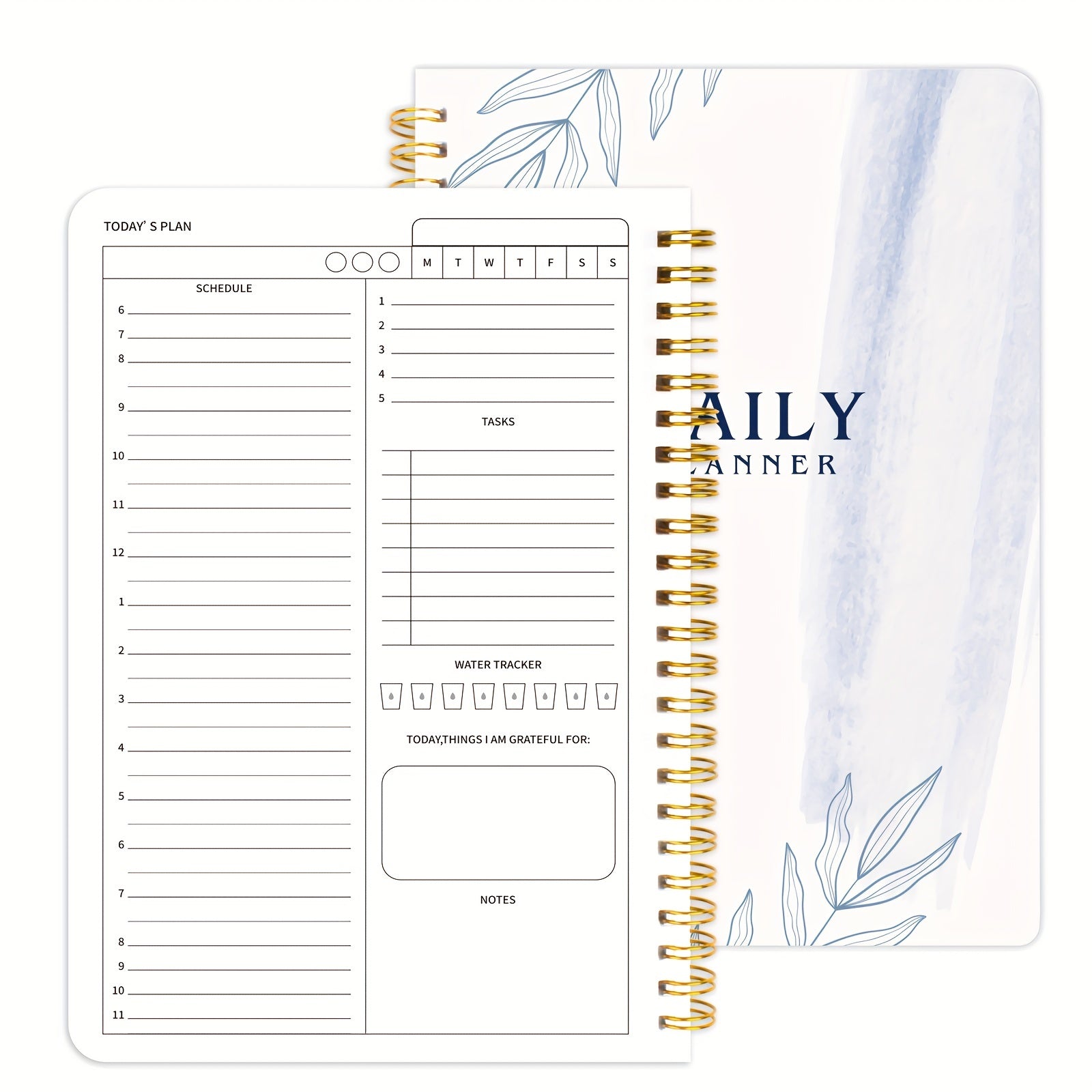 Trees Daily Planner Notebook Top 3 Priorities Daily Schedule Meal Pl