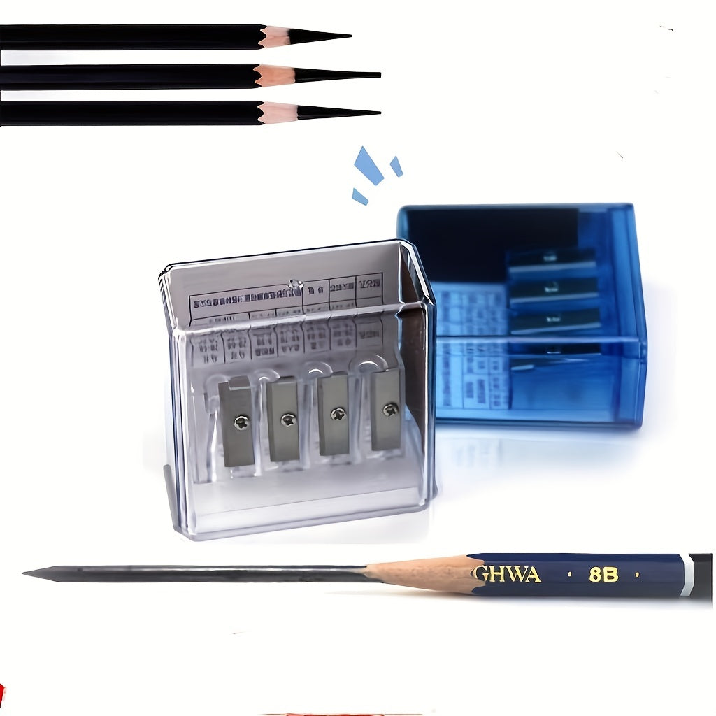 4-in-1 Pencil Sharpener with Charcoal Pen 14b