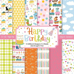 6 Inch Happy Birthday Scrapbook Paper