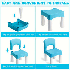 Plastic Square Chair 18.5 Height Seat Indoor/Outdoor Use for Toddlers