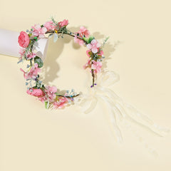 Adjustable Wreath Flower Headband Bridal Headpiece