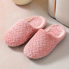 Women's Plush Cozy Indoor Slippers Non Slip Home Mute Shoes