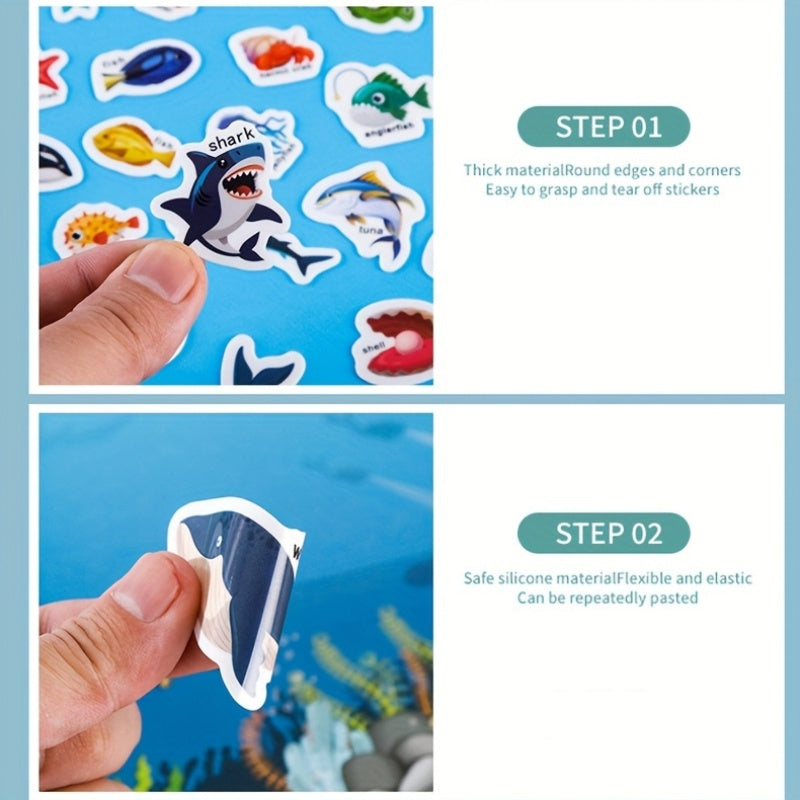 Handheld Jelly Quiet Sticker Book Educational Brain Puzzle Toy