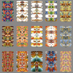 Maple Leaf Nail Art Stickers Full Wrap Nail Polish Strips with Files