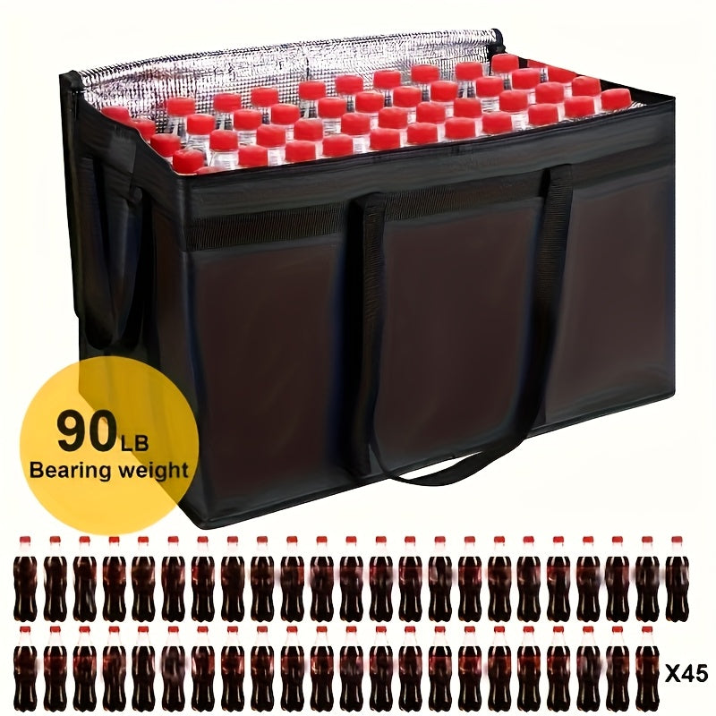 1pc Soft Cooler Bag Keeps Food Hot & Cold For Hours Lightweight & Sturdy Zipper