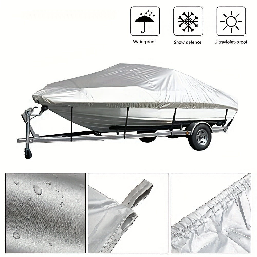 Waterproof Silver Yacht Boat Cover 3.35-6.71m