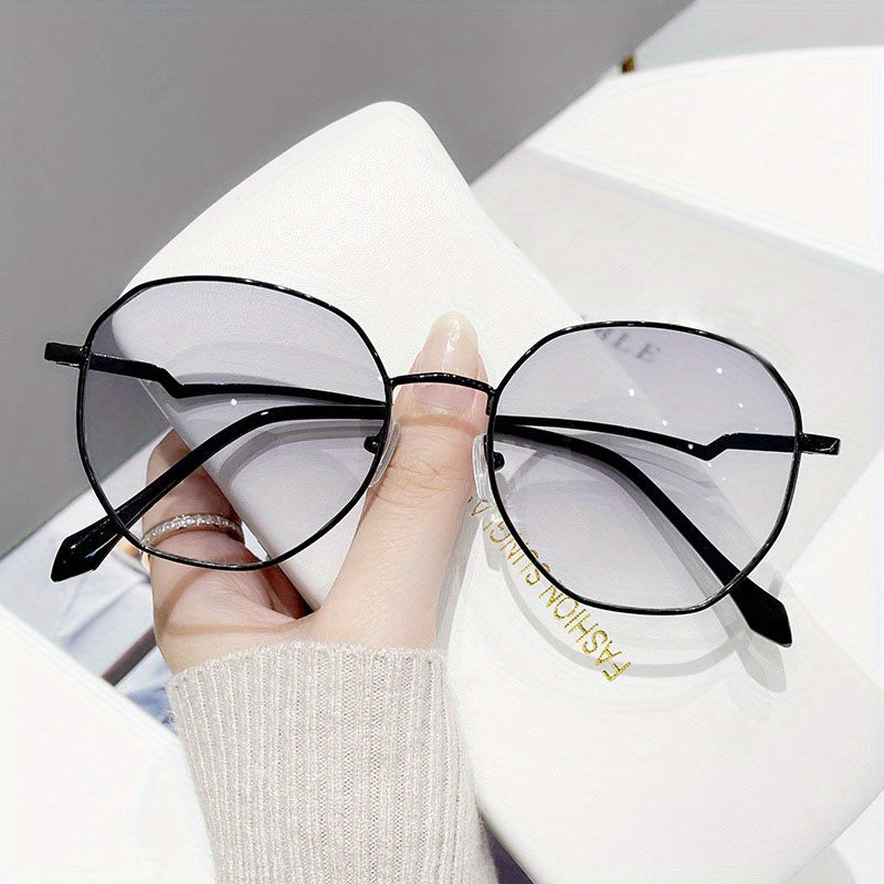 Metal Round Frame Sunglasses Candy Women Outdoor Sunshade Travel Eyeglasses