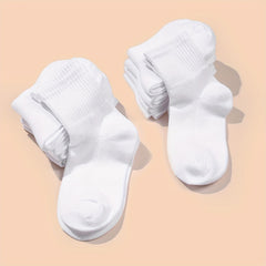 12 Pairs Kids Mid Tube Socks Unisex Crew Socks for Spring Summer