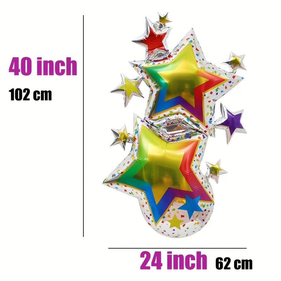 6 Cm 3D Starlight Aluminum Film Balloon Birthday Party Decoration