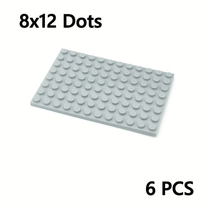 6pcs 20 32x30 Thin Bricks Red Yellow Green ABS Building Blocks Set