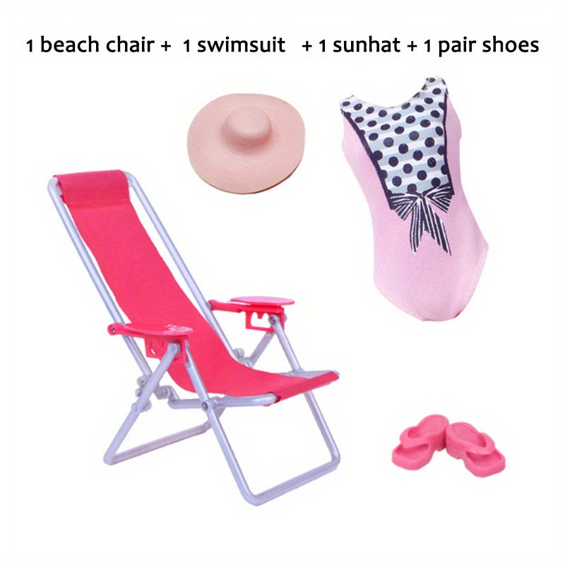 4Pcs Doll Swimwear Set Accessories For 11.5'' Dolls Girls Toys