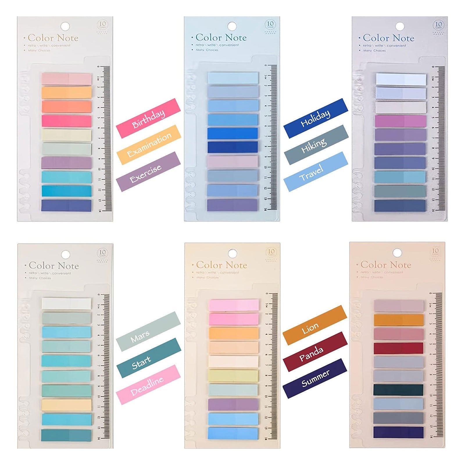 1200 Colorful Sticky Notes with Ruler & Index Tabs