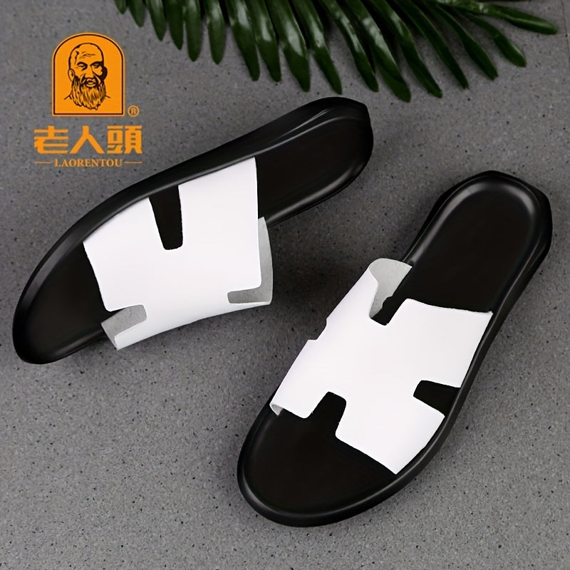 Men's Slide Sandals Casual Non Slip Shoes for Outdoor Beach