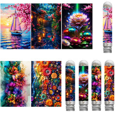 5pcs Adult Mini Test Tube Puzzle Jigsaw Dreamy Colored Flowers