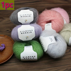25g 100 Acrylic Mohair Yarn Soft Warm Wool Yarn for Crocheting and Knitting