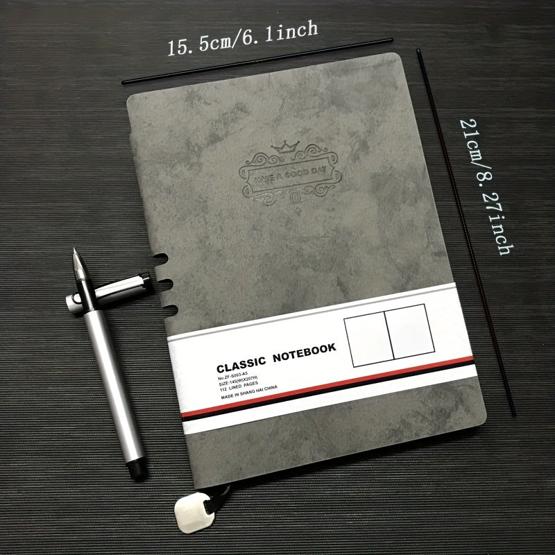 Retro Leather Business Notebooks Set w/ Pens