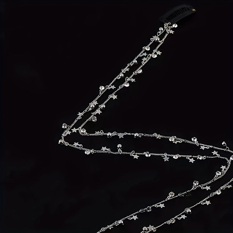 Silvery Braided Chain Tassel Ponytail Decoration Hair Accessories