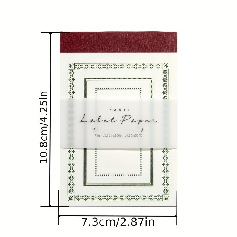 50pcs Vintage Poetry Material Paper Collage Cards Junk Journal Planner