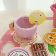 Wooden Children's Playhouse Tea Set Toy