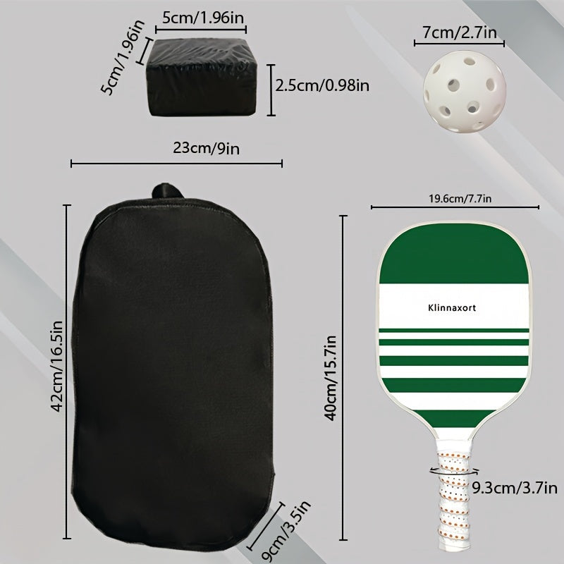 Pickleball Racket Set 4 Rackets 4 Pickleballs Handbag Wipe Novices