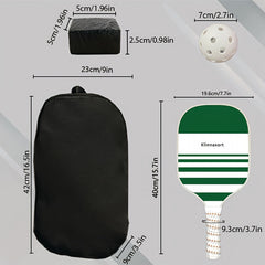 Pickleball Racket Set 4 Rackets 4 Pickleballs Handbag Wipe Novices