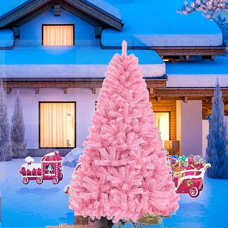 82in Pink Artificial Christmas Tree with Stand Holiday Party Decoration