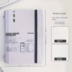 A7 Loose leaf Notebook Cover with Paper and Dividers