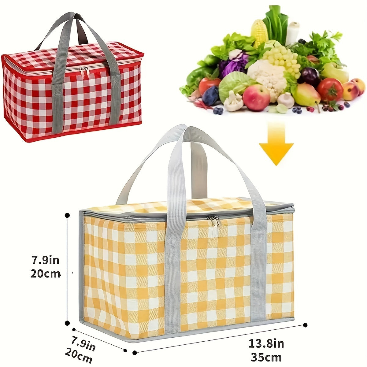 Insulated Cooler Bag Reusable Foldable Picnics Beach