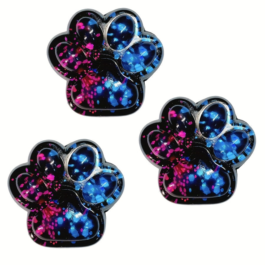 3pcs Galaxy Glitter Cat Paw Taba Squishy Toy Slow Rising Sensory Fidget Toy