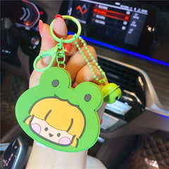 Cartoon Tape Measure Keychain Student Schoolbag Ornament Pendant