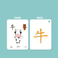50 Chinese Character Literacy Flashcards - Learn Common Characters Easily