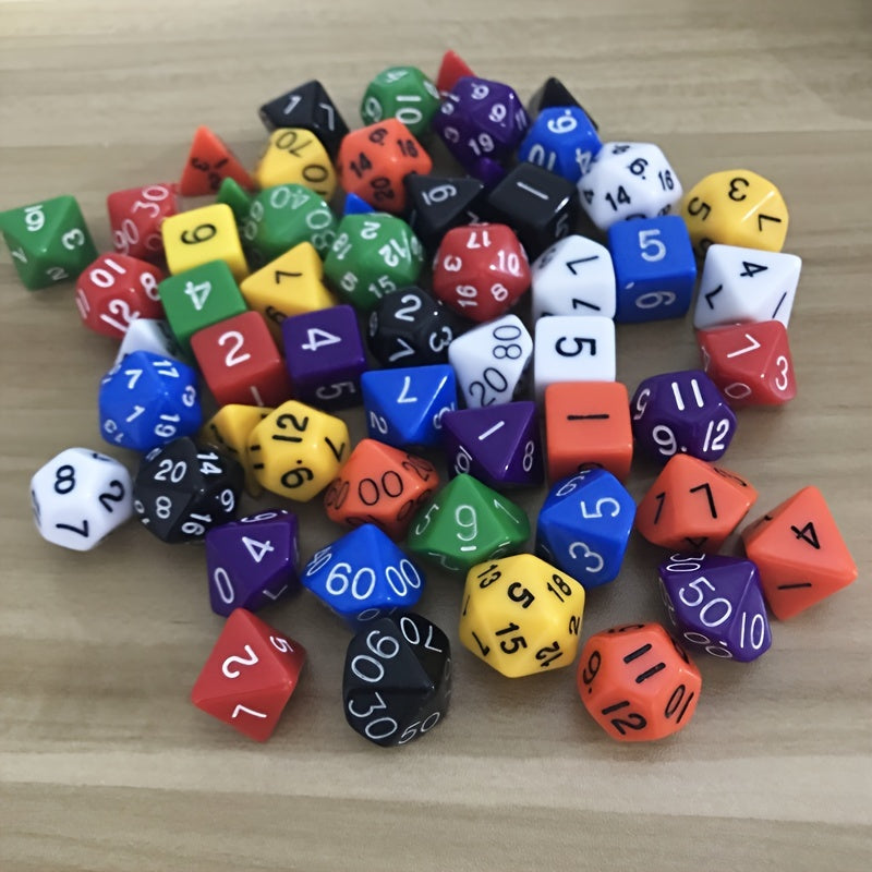7 Pack Double Sided Dice Set for RPG & Entertainment Games