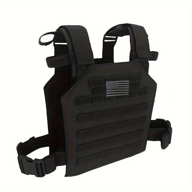Adjustable Lightweight Molle Vest with Flag Patch