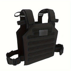 Adjustable Lightweight Molle Vest with Flag Patch