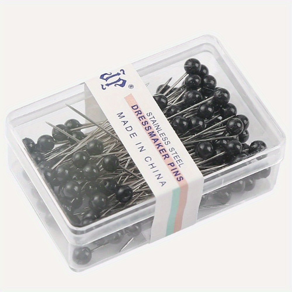100pcs Straight Pins Pearlized Ball Heads Quilting Pins