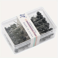 100pcs Straight Pins Pearlized Ball Heads Quilting Pins