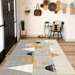 Fluffy Geometric Area Rug Soft Large Machine Washable Non-Slip Backing