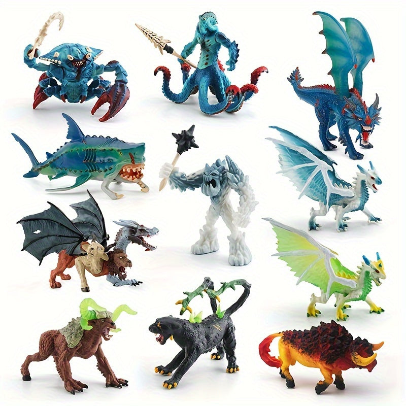 Monster Demon Flying Dragon Model Toy Fire Rock Dragon Ice Snow Dragon Dinosaur