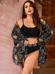  Boho Bikini Set Tropical Print Swimsuit