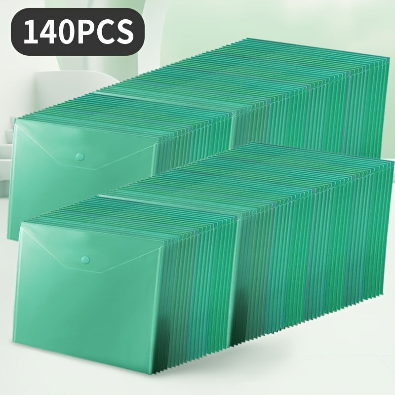 140pcs Transparent A4 File Bag Document Storage Bag