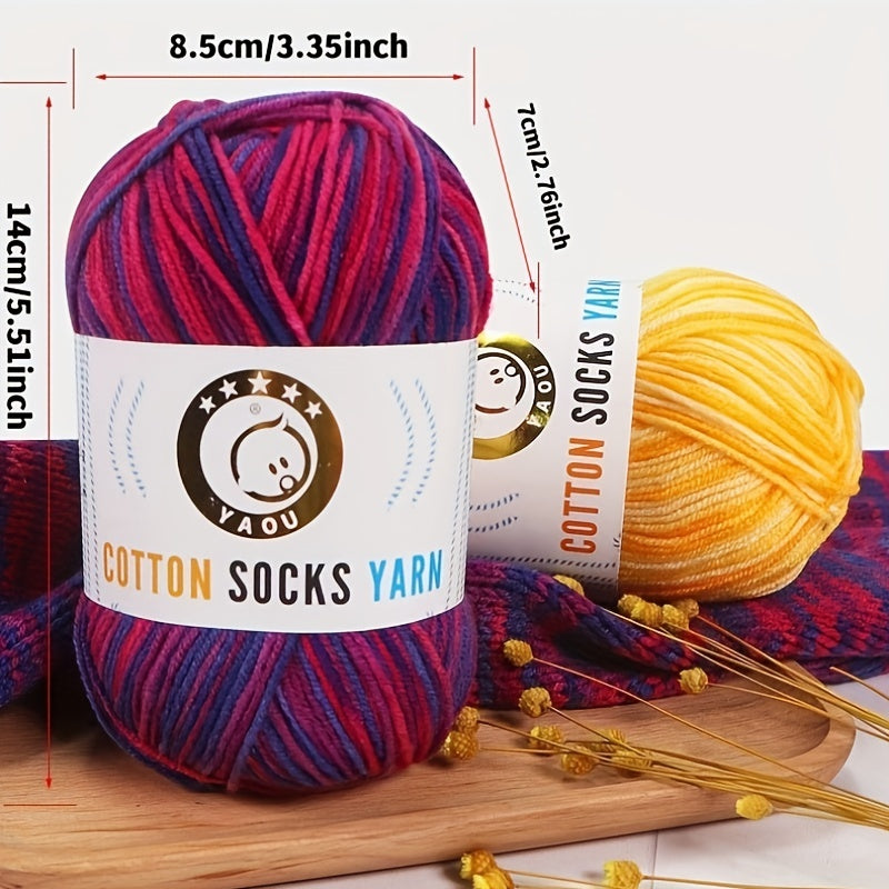 2pcs Soft Warm Cotton Wool Yarn 50g Hand Knitted DIY Craft Crochet Tools