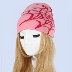 Halloween Spider Pattern Knitted Hat Winter Beanie