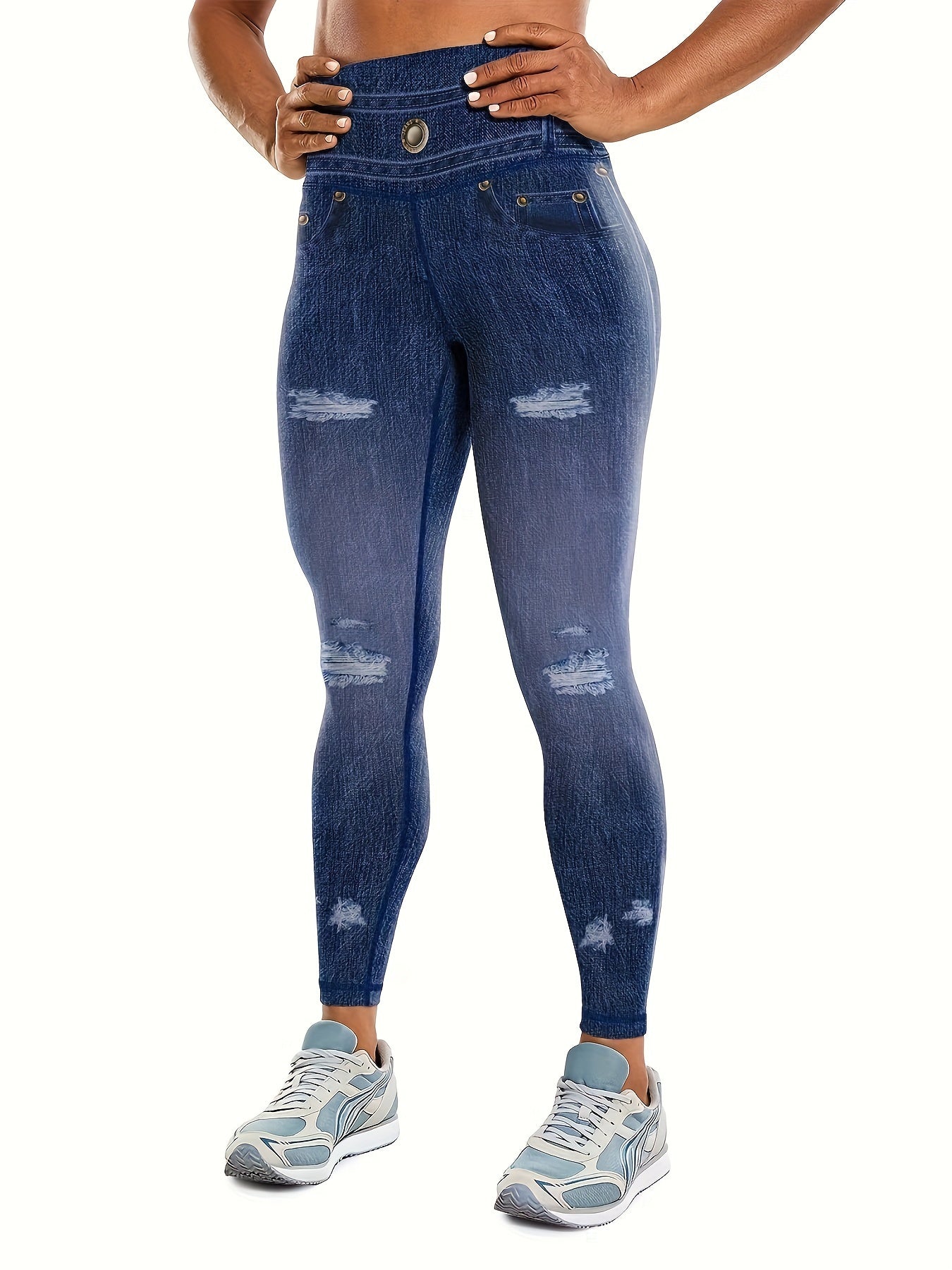  Denim & Clover Print High Rise Leggings