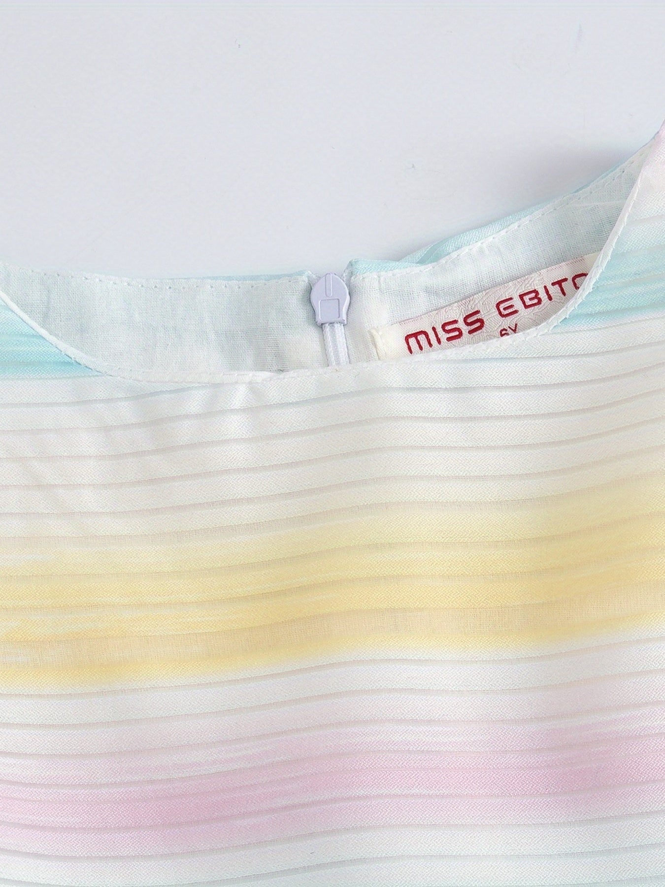 Girls' Rainbow Sleeveless Dress Party Holiday Outing Kids Clothing